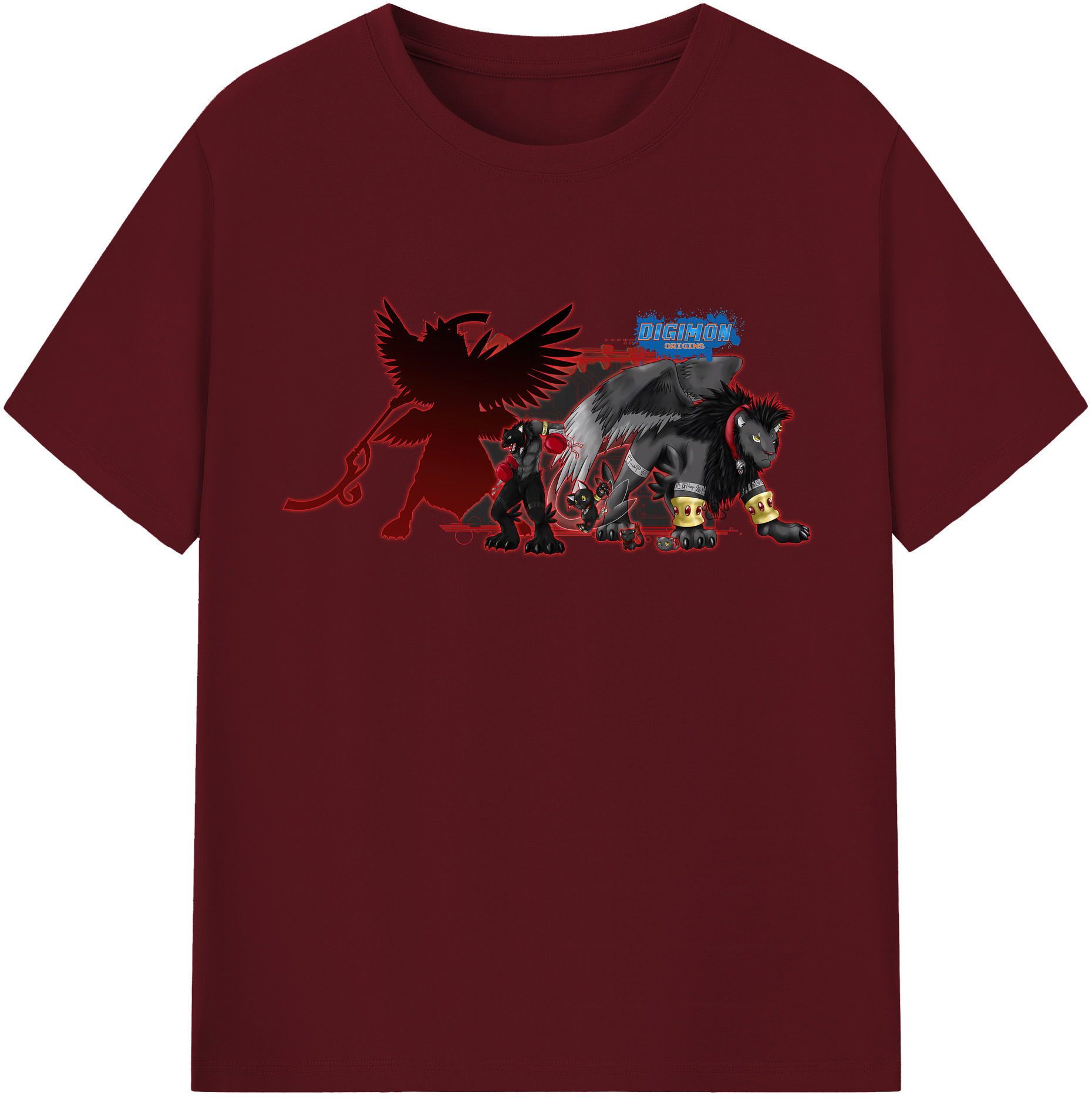 （画像用） Digimon デジタルモンスター/デジモン 綿100％半袖Tシャツ（フロントプリント）